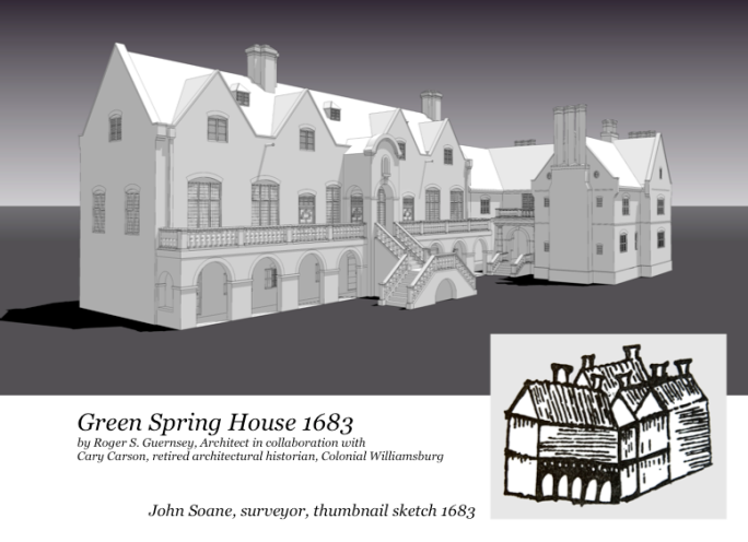 Soane's sketch of the Green Spring House 1683